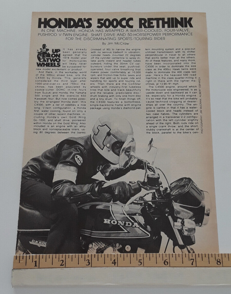 1978 HONDA CX500 ORIGINAL 1978 ARTICLE