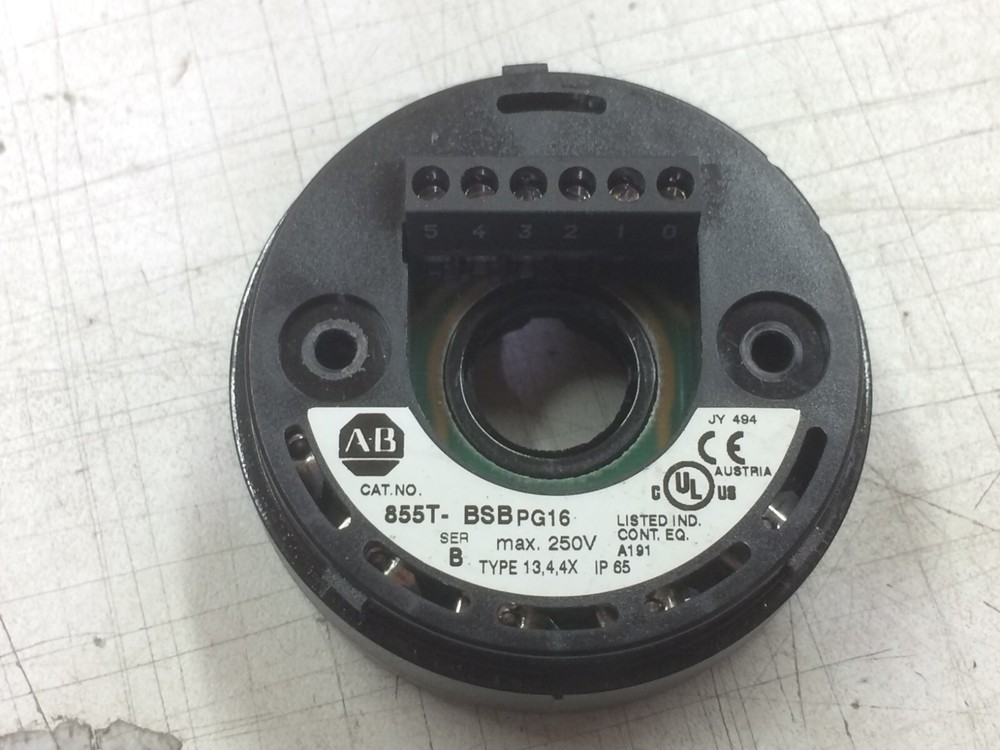 ALLEN BRADLEY STACK LIGHT BASE/MOUNT 855T-BSB THREADED  AB