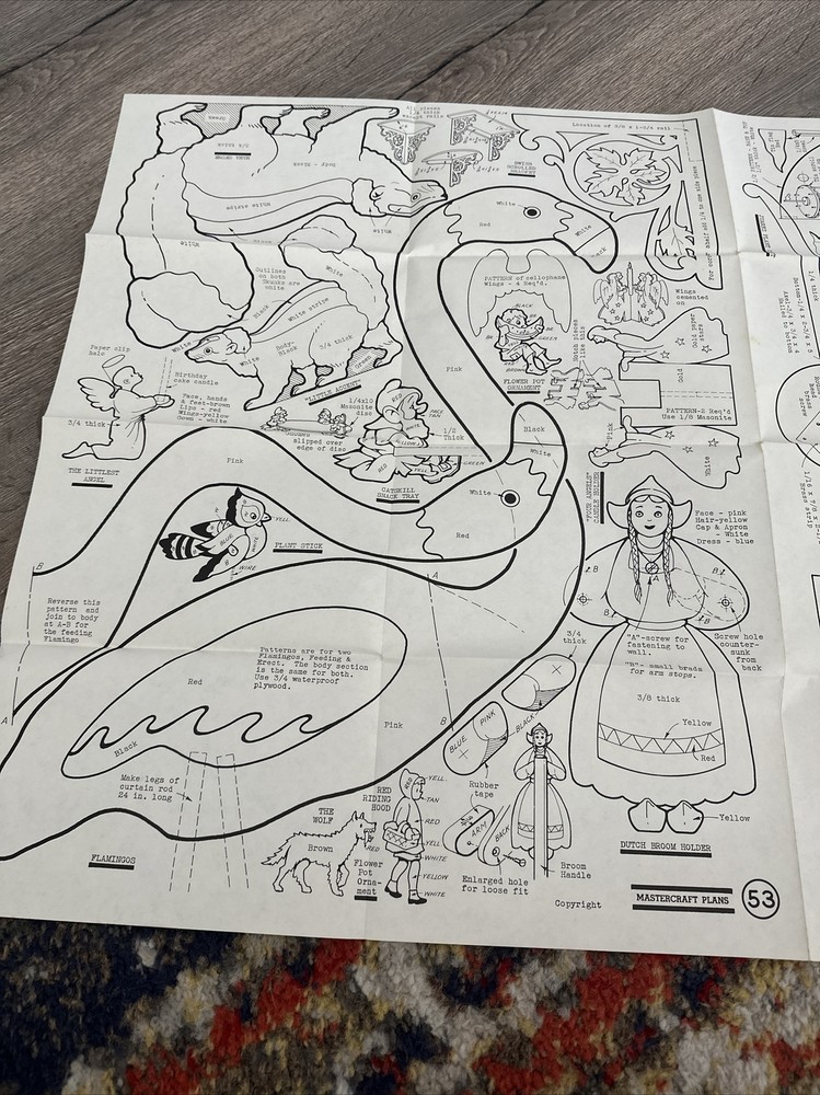 Vintage Mastercraft Plans 53 & 54 Various Woodworking Patterns