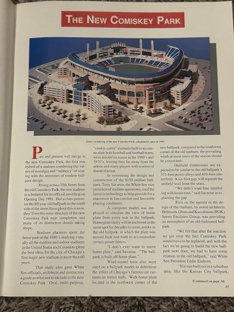 1990 Chicago White Sox Program New Comisky Park