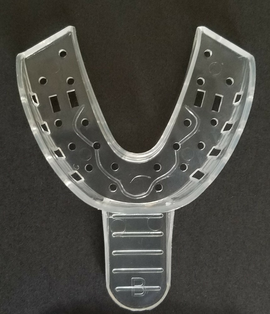 CLEAR , IMPRESSION TRAY, Lower, large, pack of 12 (de351)