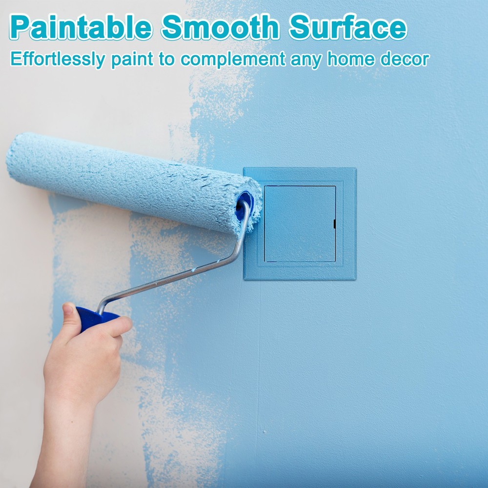 1-Pack Access Panel for Drywall, 3.7x3.7" Plastic Wall Hole Cover [Gray]