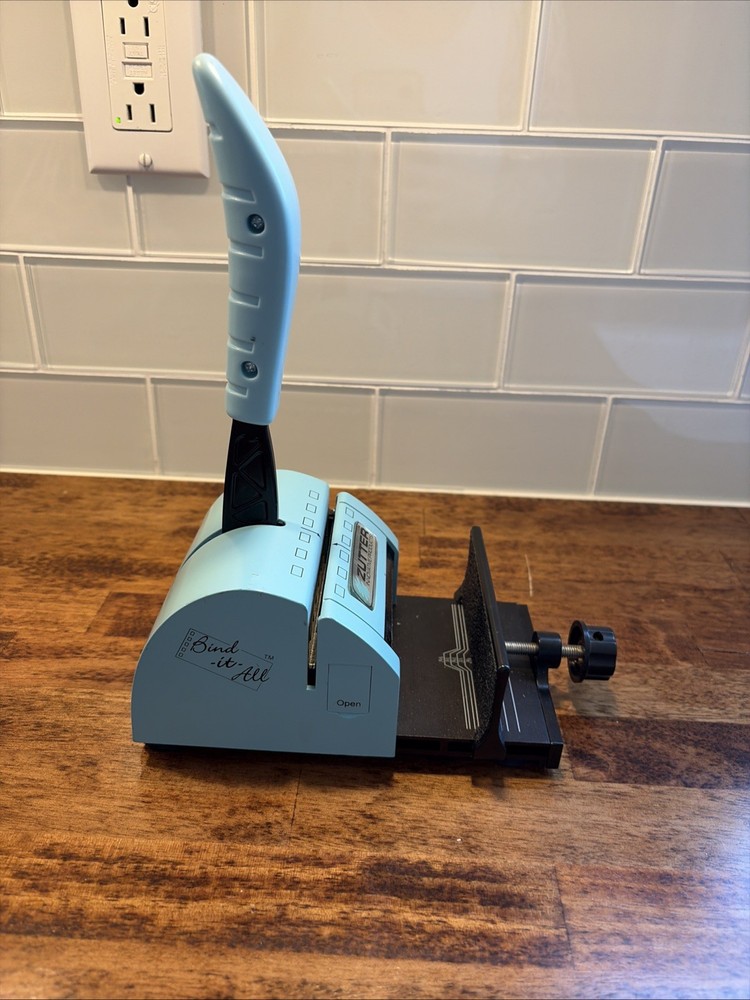 Zutter Innovative Products Turquoise Blue Bind-It-All Binding Machine Scrapbook