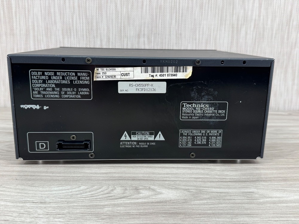 Technics RS-CH550 Stereo Double Cassette Deck - UNTESTED