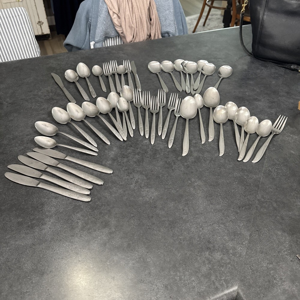 Lot Of Stainless Steel Flatware Mixed Brands