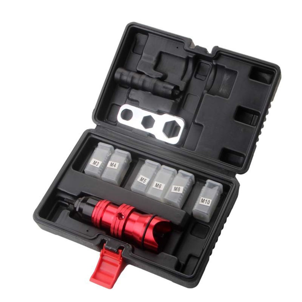 Electric Rivet Nut Gun Adapter Cordless Riveting Tool Insert Nut Drill Tool Set?