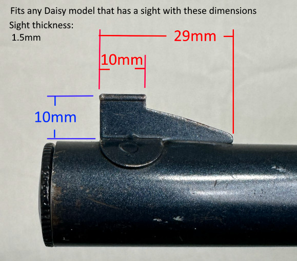 Sight set (4pc) - Vintage Daisy Model 25 Air Rifle - Multicolor - Custom