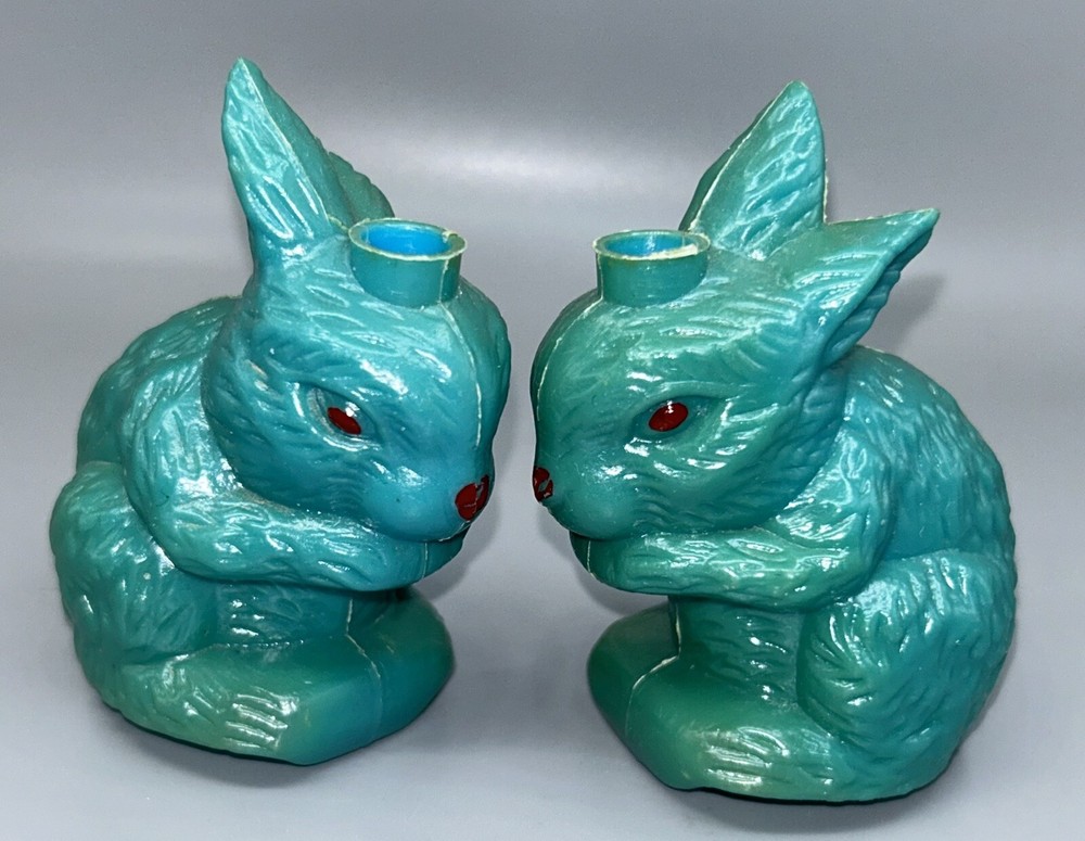 8-PC Replacement Blow Mold Easter Bunny Rabbit Plastic String Light Covers - 3”