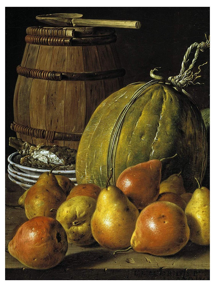 Fruit pear Melon Barrel L. Melendez Tile Mural Kitchen Backsplash Marble Ceramic