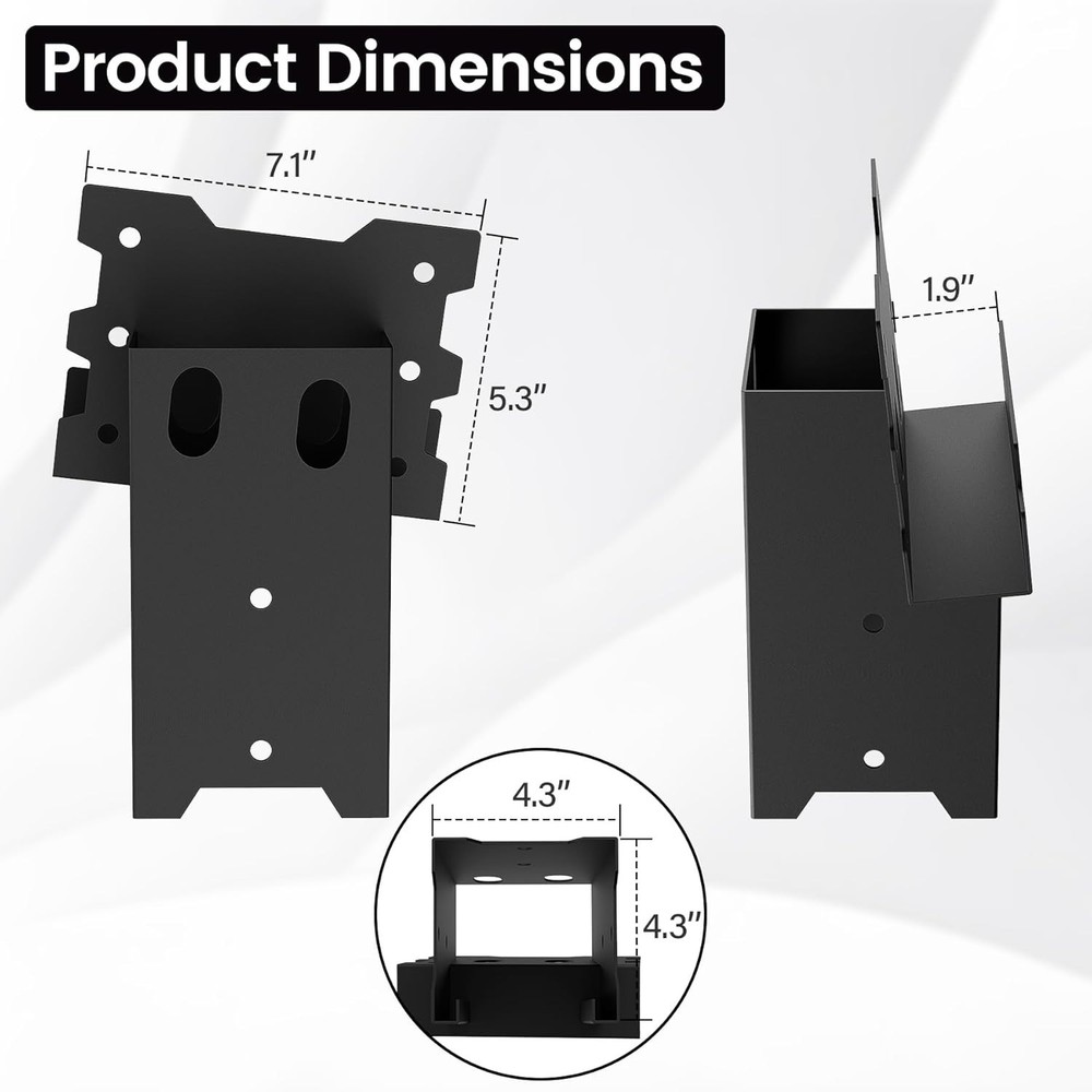 Deer Blind Platform Brackets 4x4 Steel Elevator Brackets for Deer Stand