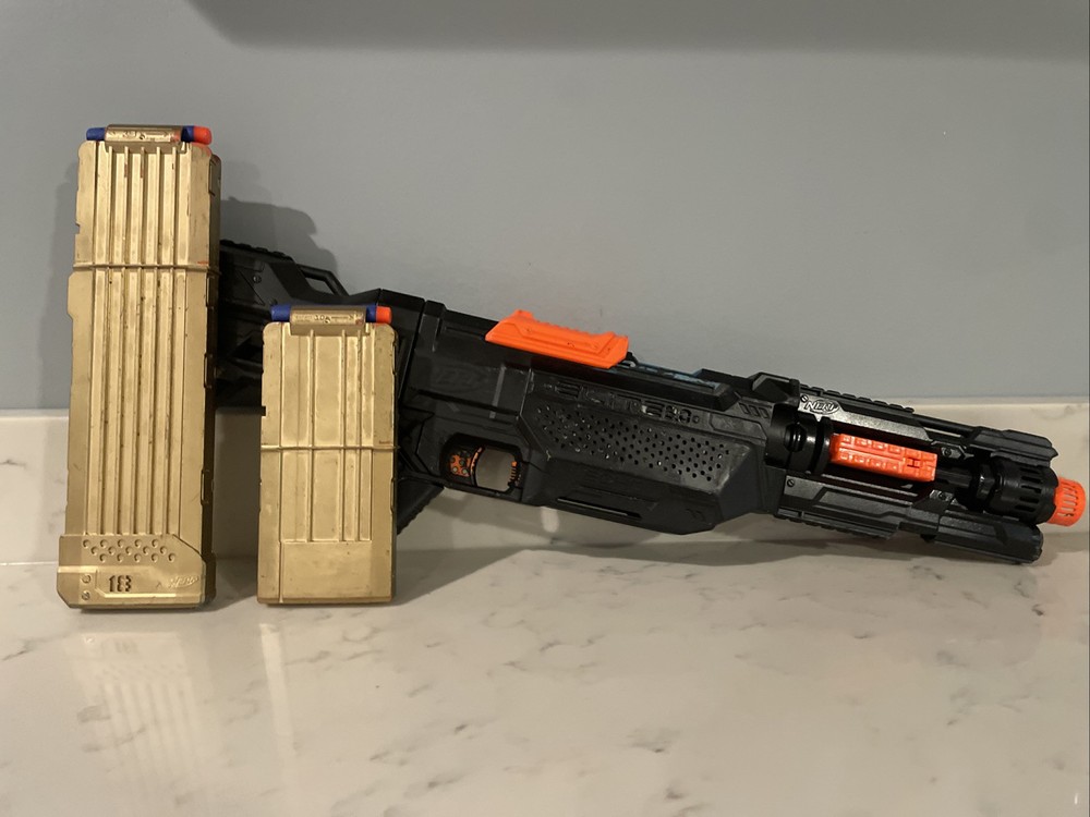 Hand Painted All Black elite Nerf Gun