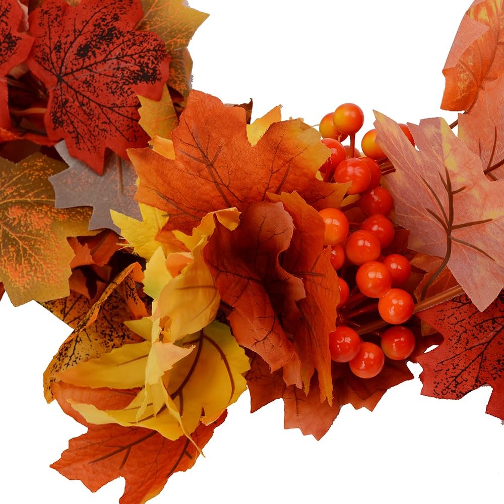 3pack Fall Garland Maple Leaf Garlands 5.9Ft/Piece Leaves Orange