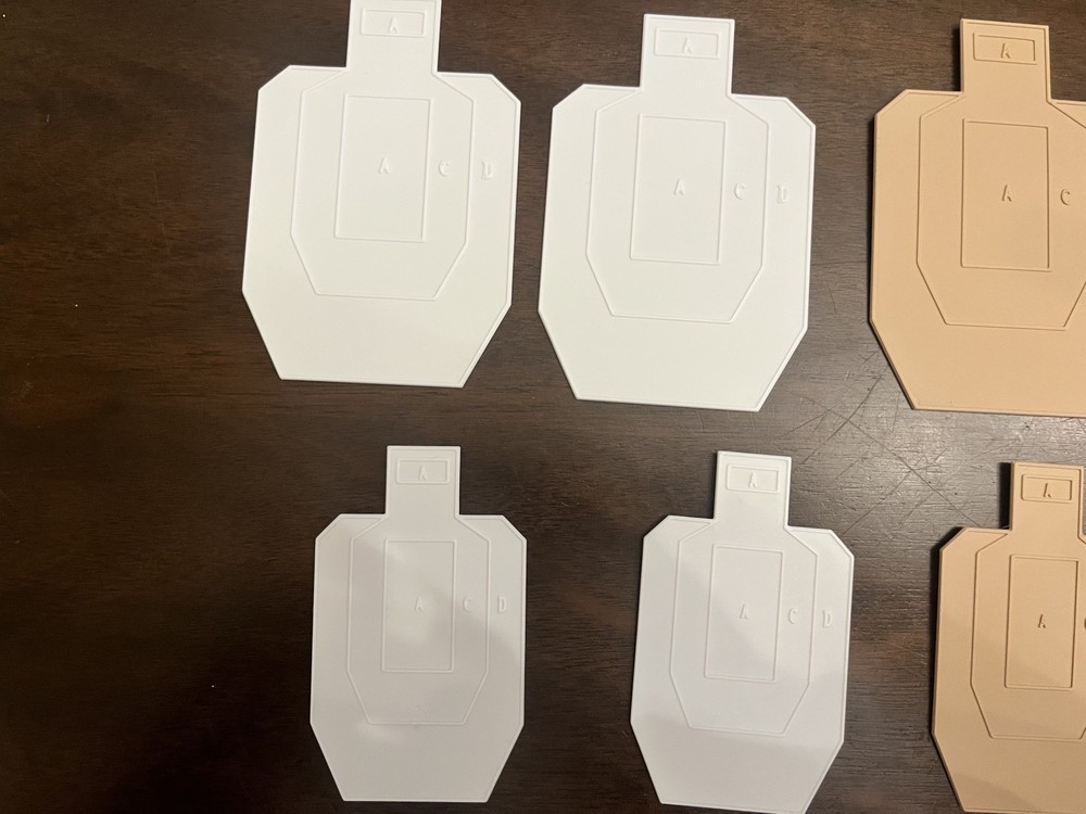 Uspsa style dry fire shooting target set