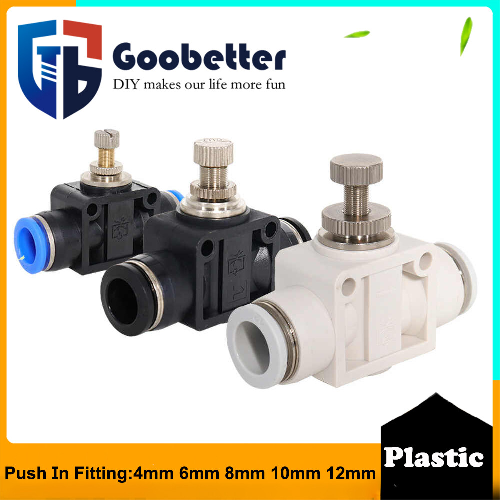 Nylon Pneumatic Flow Control Valve Pneumatic Push In Fitting 4/6mm/8mm/10mm/12mm