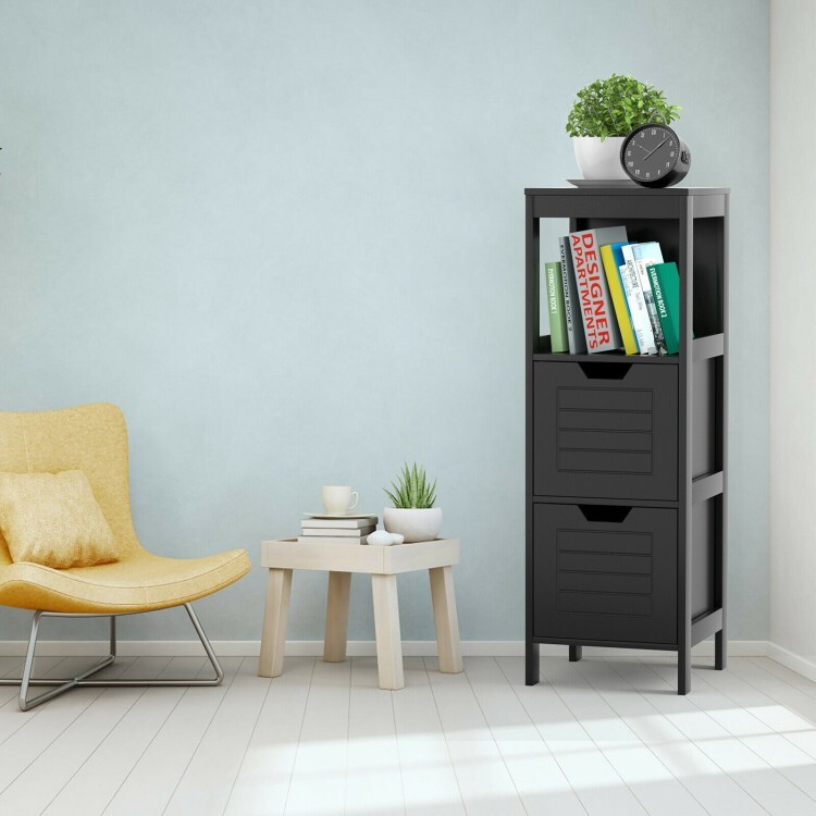 Multifunction Bathroom Floor Adjustable Storage Organizer Cabinet Freestanding