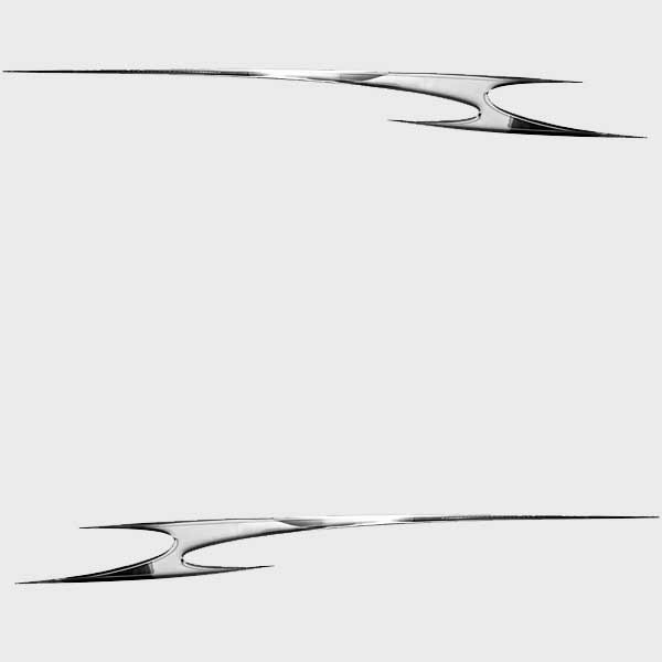 Larson Boat Raised Decals 0573171 | SEI Silver Stickers (Set of 2)