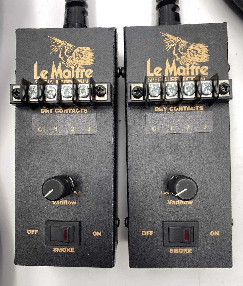 Lot of 2 Le Maitre Smoke Controller w/ Cables
