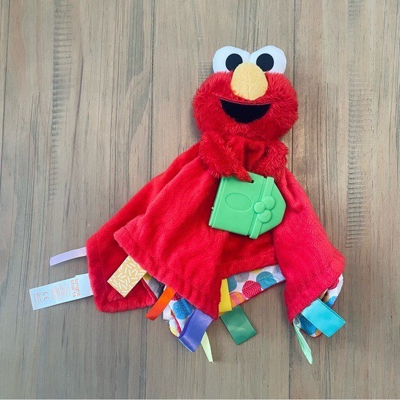 Bright Starts Sesame Street Elmo Lovey Security Blanket Silky Tags Teether