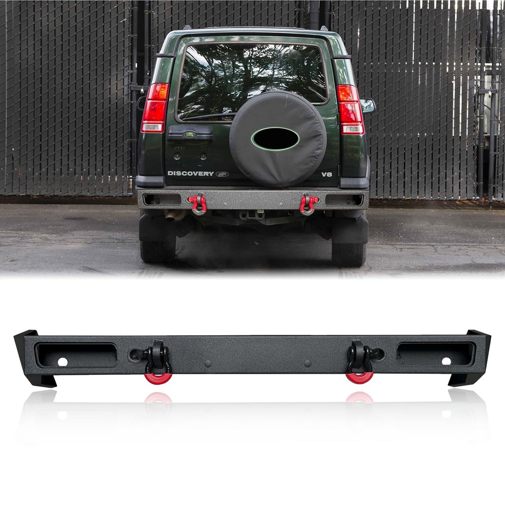 Rear Bumper Black with D-Rings for 1999-2004 Discovery