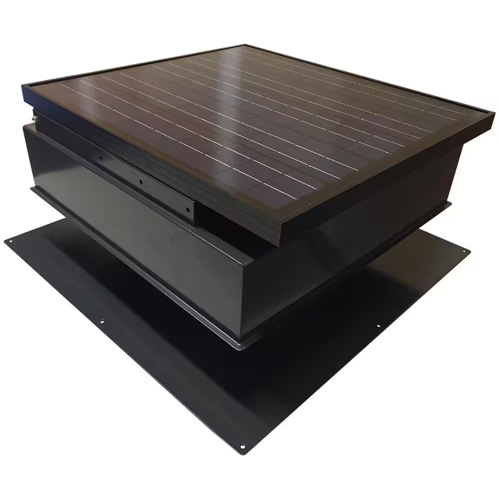 30-Watt Black Solar Powered Attic Fan