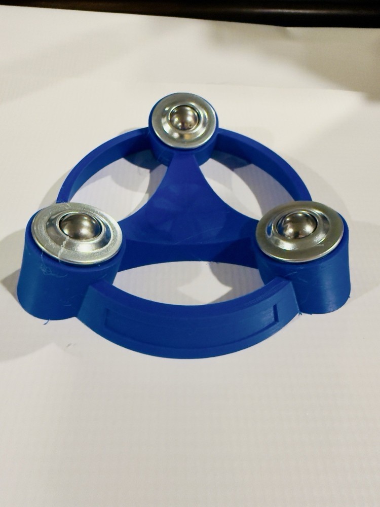 Blue 3D Printed Bowling Ball Roller Stand