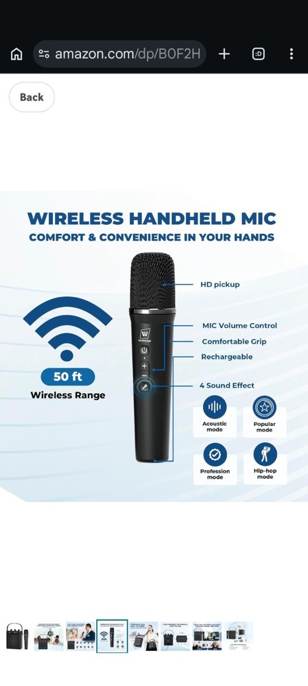 Portable PA system with wireless Mic