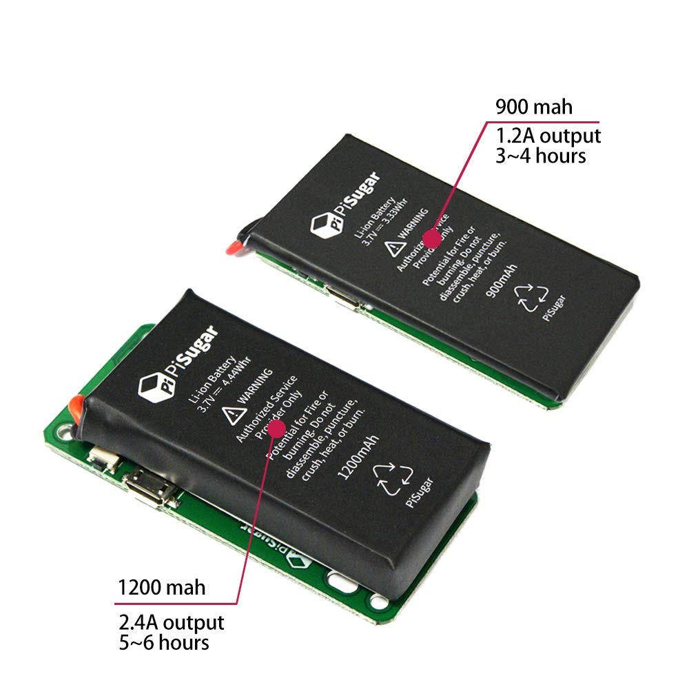 Pisugar 1200 mAh Lithium Battery Power Module for Raspberry Pi-Zero, Pi-Zero ...
