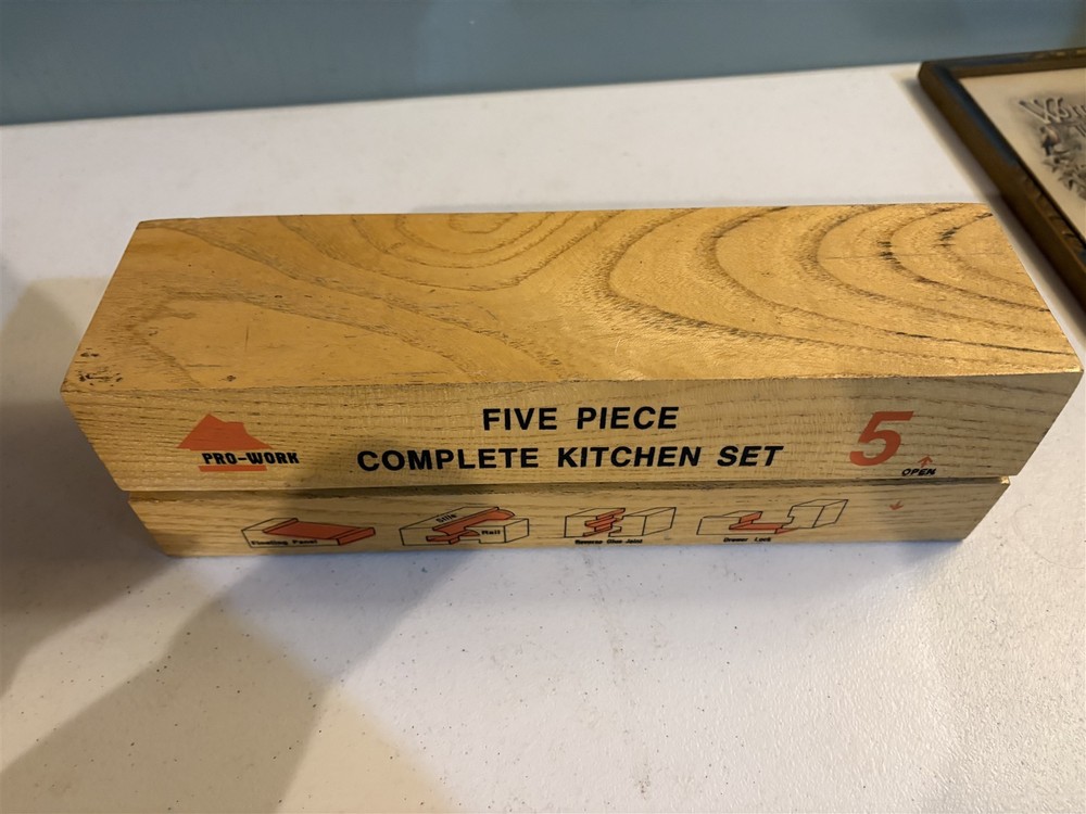 Pro-Work Five PIece Complete Kitchen Set, router set for cabinet making