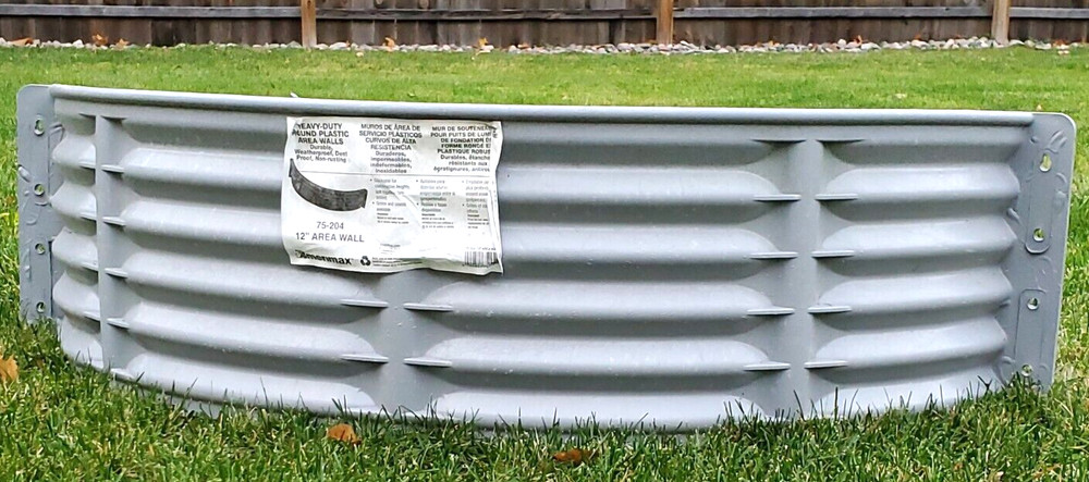 AMERIMAX Heavy-Duty 12" Area Wall 75-204, Gray