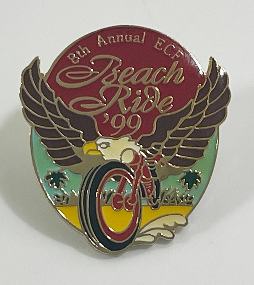 1999 8th ANNUAL ECF BEACH RIDE PIN