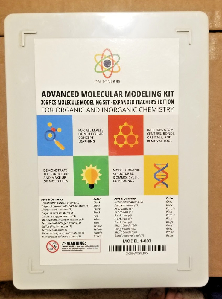 306 Piece Advanced Molecular Modeling Kit Expanded Teachers Edition Complete