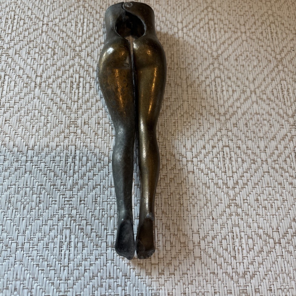 Vintage Kitschy Nutcracker Sexy Legs Bronze? Brass? Nuts