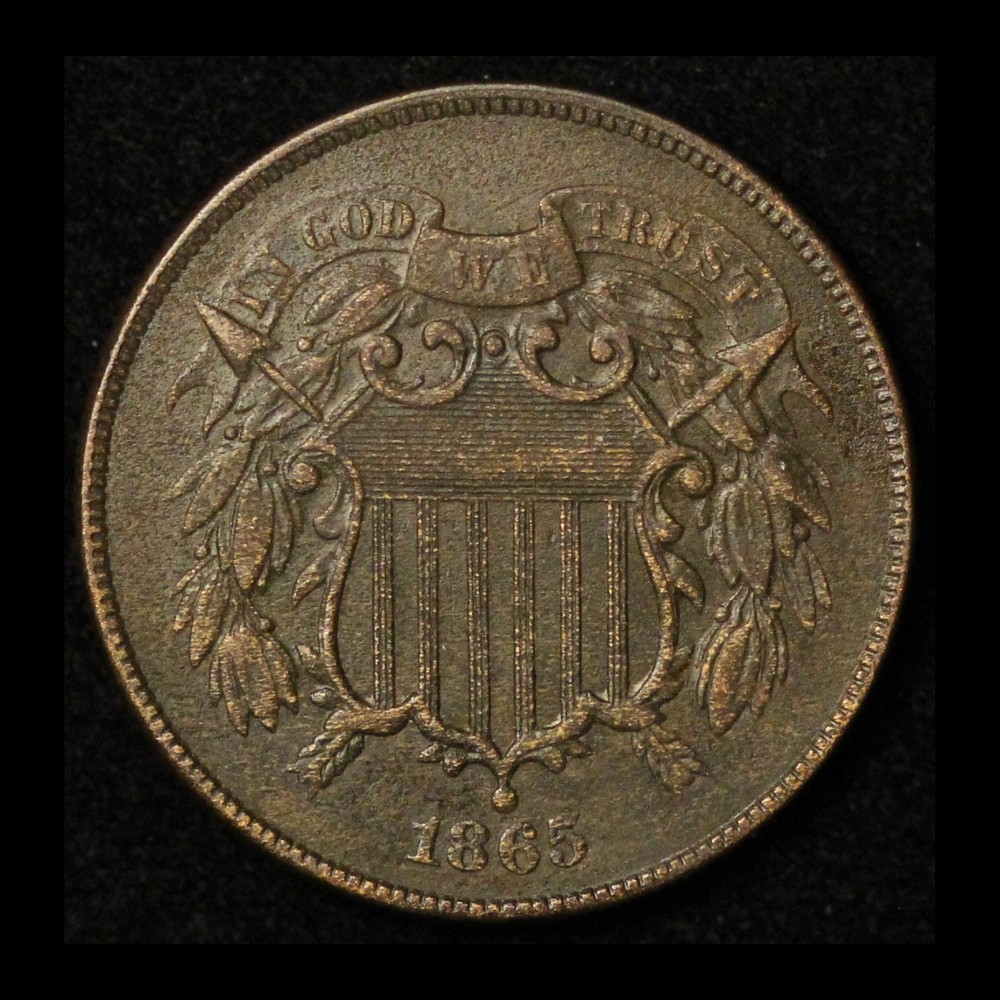 1865 Two Cent Piece - Free Shipping USA