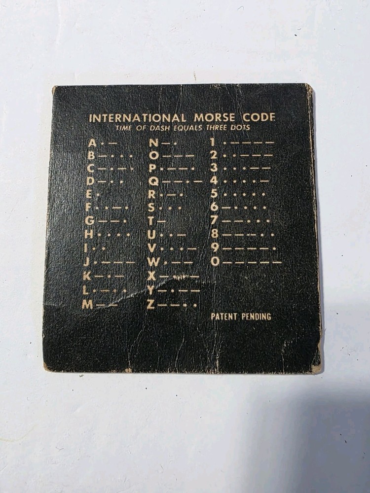 Vintage International Morse Code Training Aid Patent Pending Early Version RARE