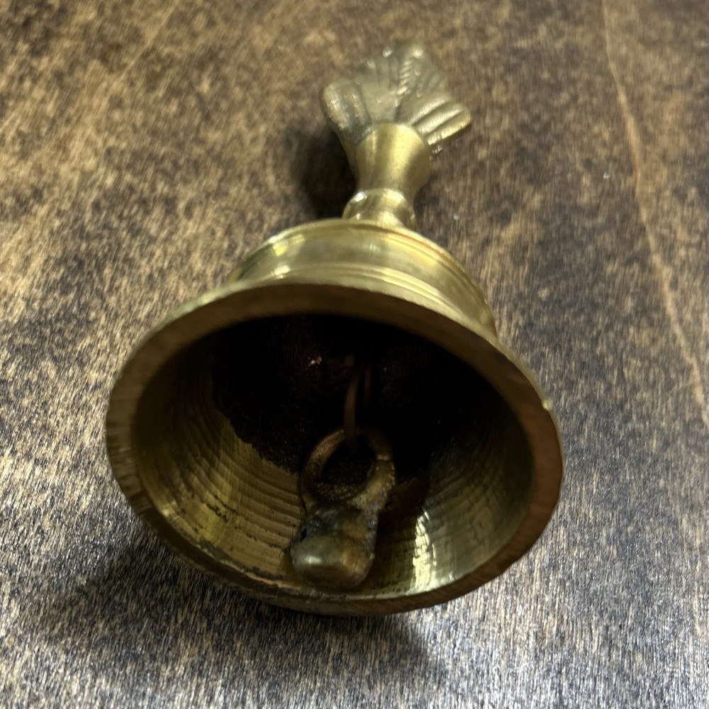 Brass Hanuman Hand Bell - H 4.25”