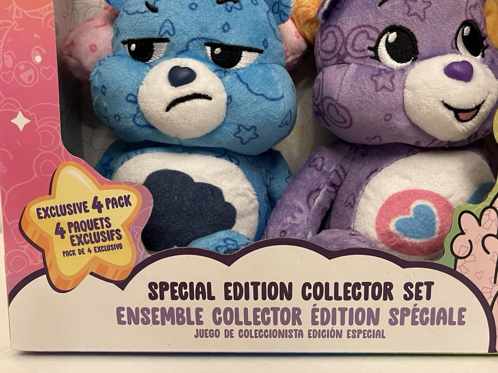 Care Bears Exclusive Edition Collector Set. 4-Pack 8.5" Each.