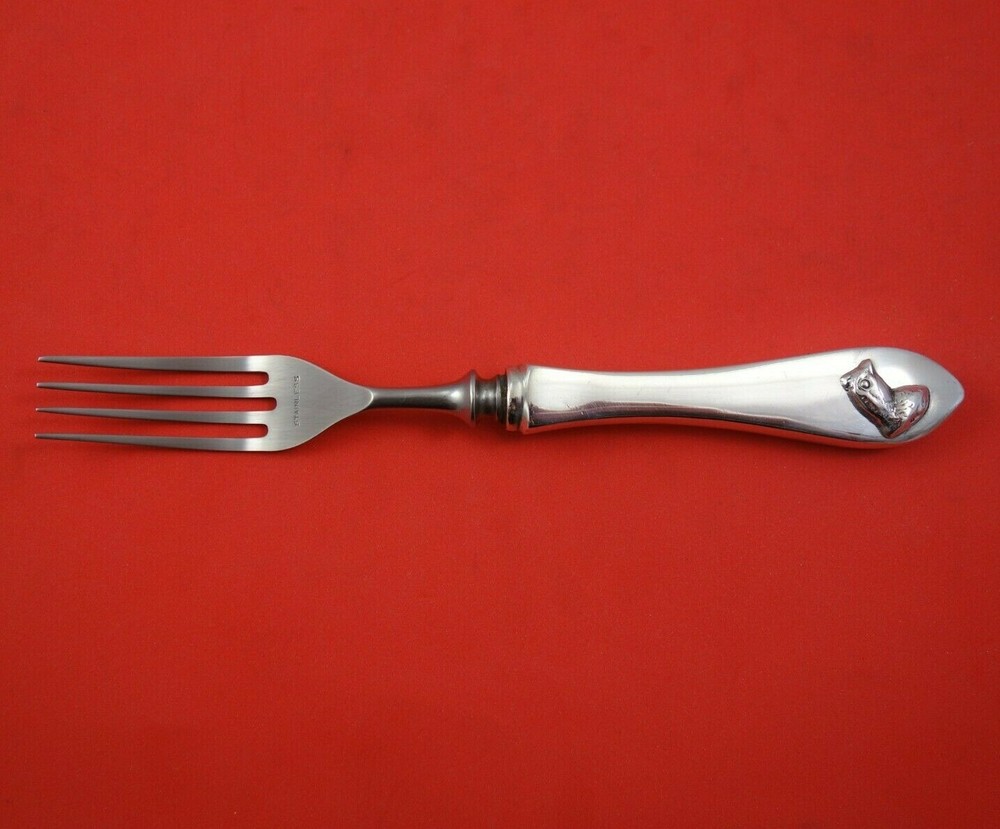 Game Birds by R.E. Bishop Sterling Silver Game Fork HH Applied Female Pheasant
