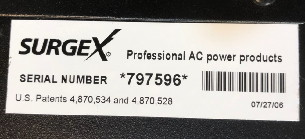 SURGEX ICE TRUE SERIESMODE STUDIO SURGE SUPRESSOR POWER CONDITIONER