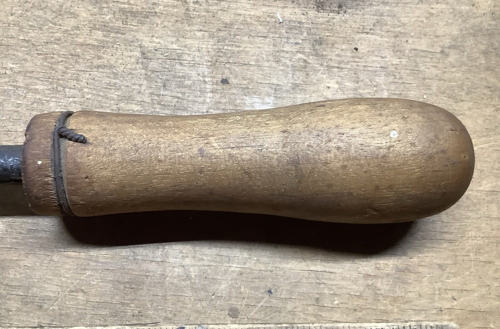 Vintage Worth #2 Copper Soldering Tip, Wood Handle