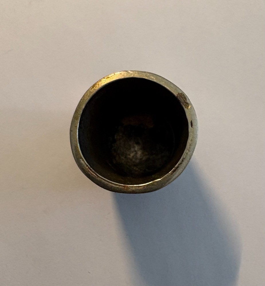 Vintage Silver Sterling Abalone Sewing Thimble