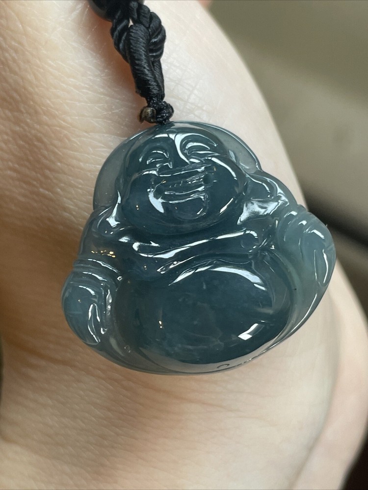 純天然翡翠A貨 老坑冰藍水佛公 水頭極好 帶國檢證書Genuine Grade A Burma Jade