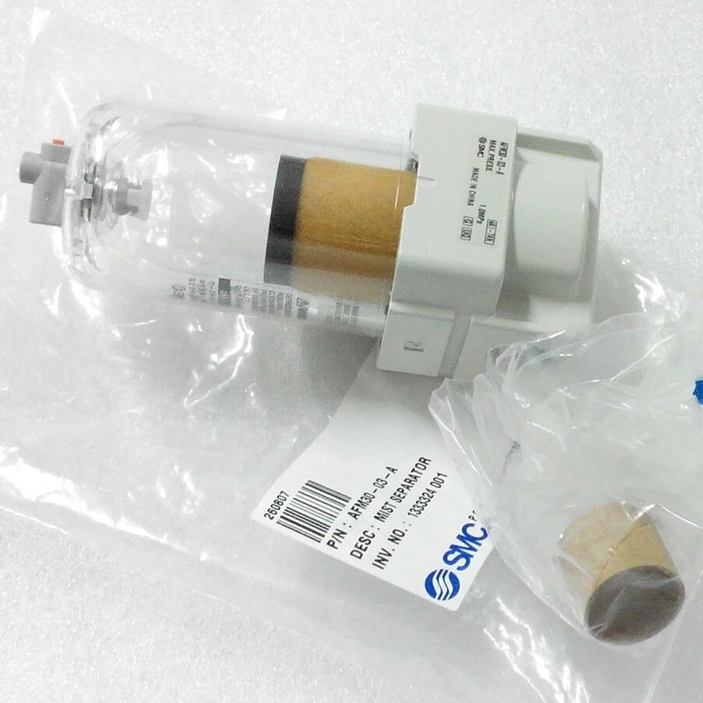 SMC AFM30-03-A Modular Style Mist Separator Port Polycarbonate Bowl Drain ✦KD