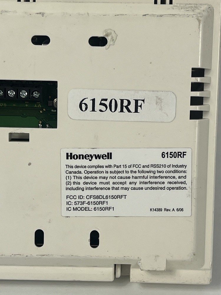 Honeywell 6150RF Fixed English Keypad with Function Buttons