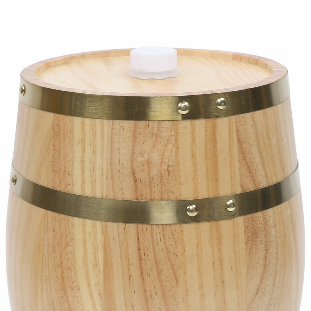 10L Pine Wood Barrel for Wine & Whiskey Storage - Stylish & Durable