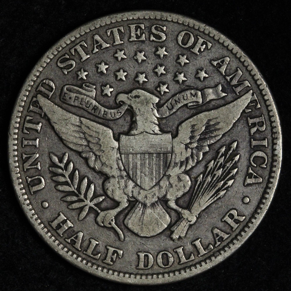 1902 Barber Silver Half Dollar XF E353 DAIMK