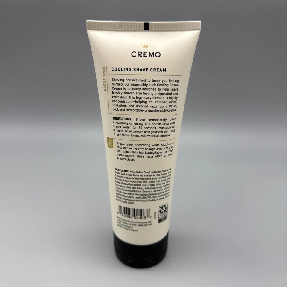 Cremo Cooling Formula Shave Cream Refreshing Mint 6 oz