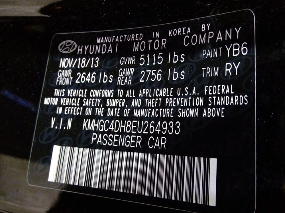 GENESIS 2014 Transmission Shift 963612