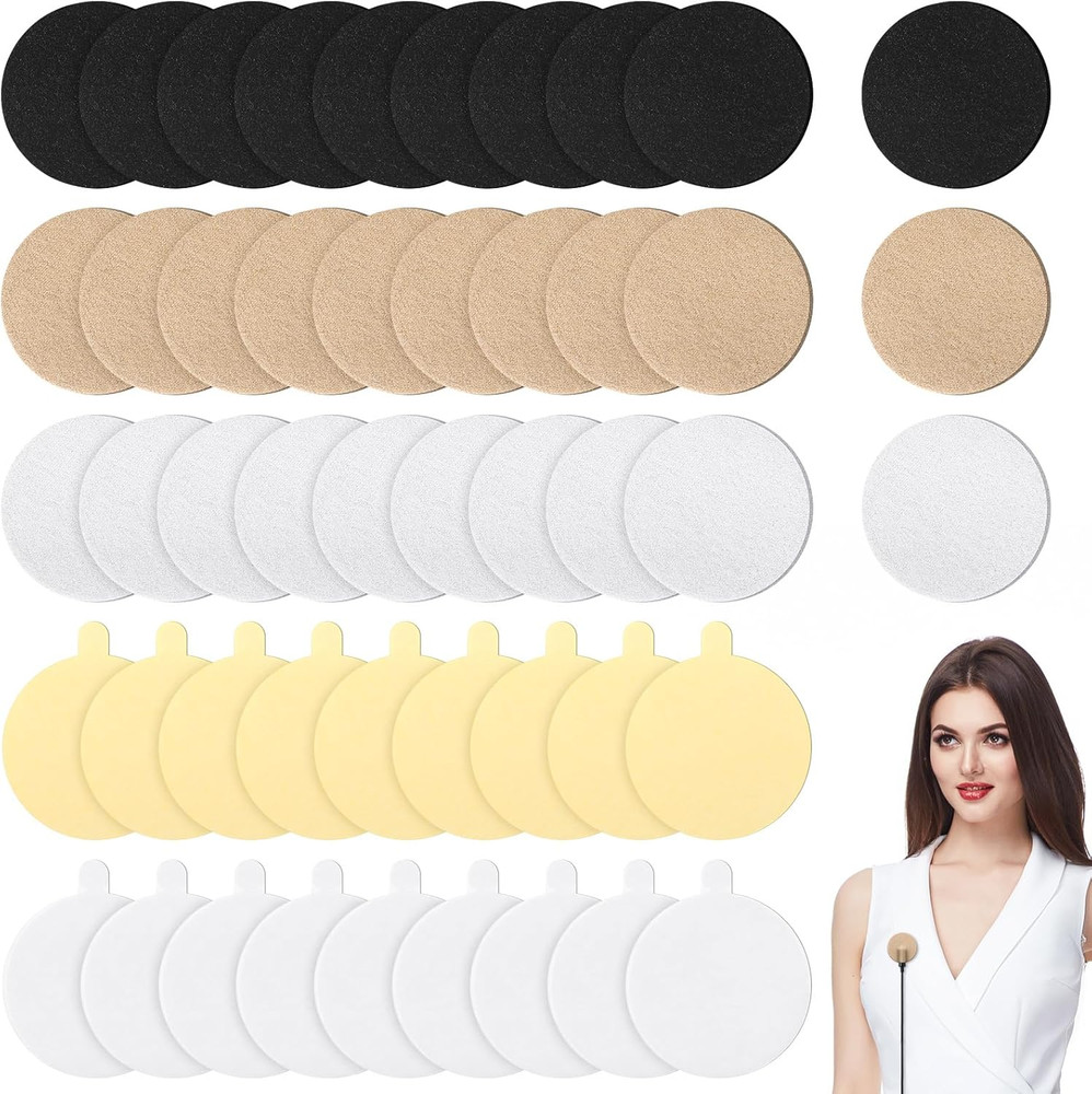 30 Pieces Reusable Lavalier Microphone Covers Lavalier Windscreen Tape Microphon