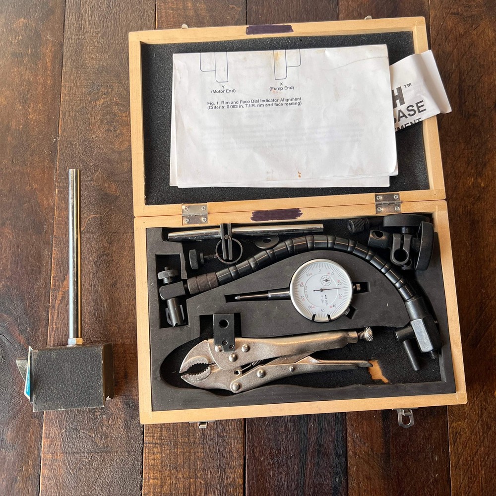 Cen-Tech 5645 Multi-Position Magnetic Base Dial Indicator Set With Case