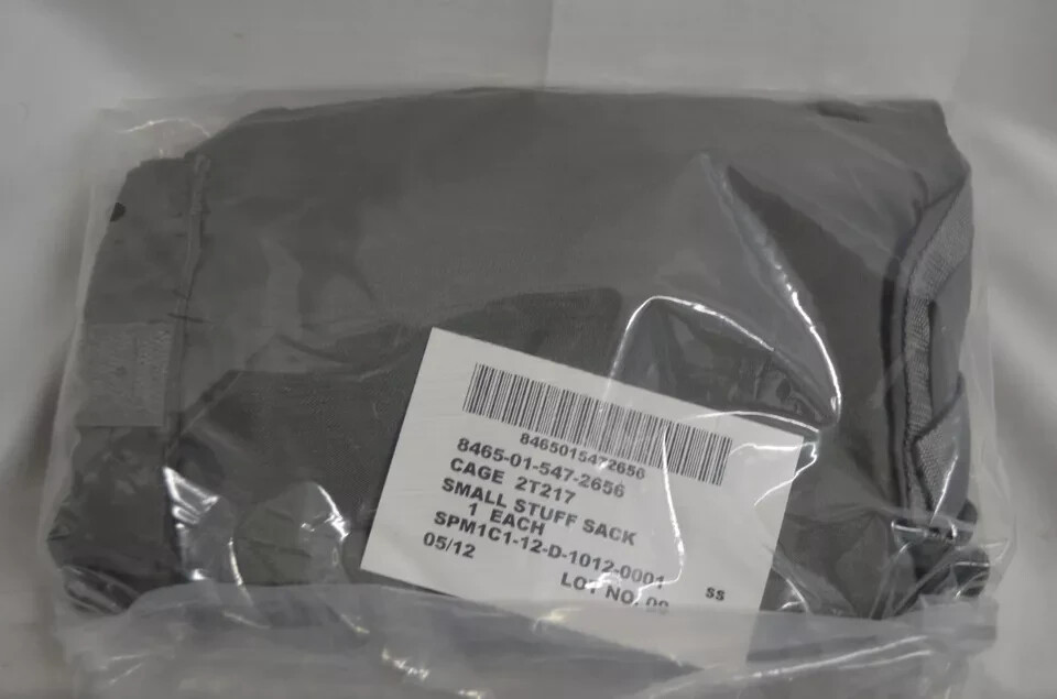 New* USGI, SMALL COMPRESSION STUFF SACK, Foliage Green/Grey